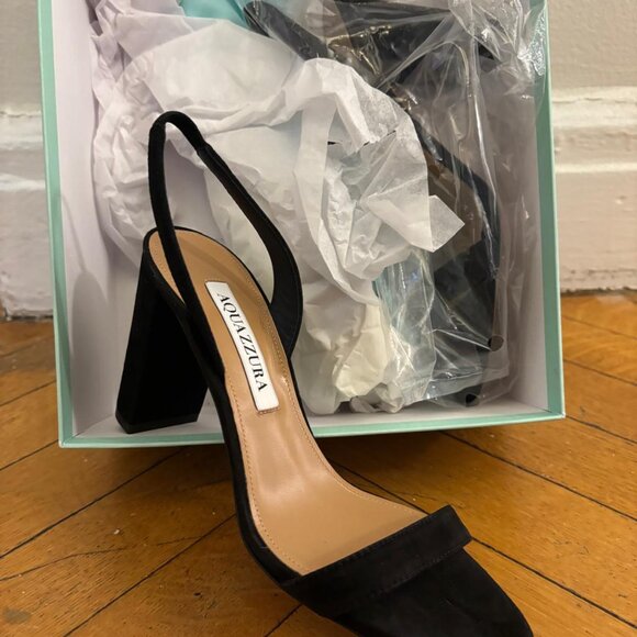 Aquazzura So Nude Block-Heel Halter Sandals (Size 35) - Picture 3 of 3